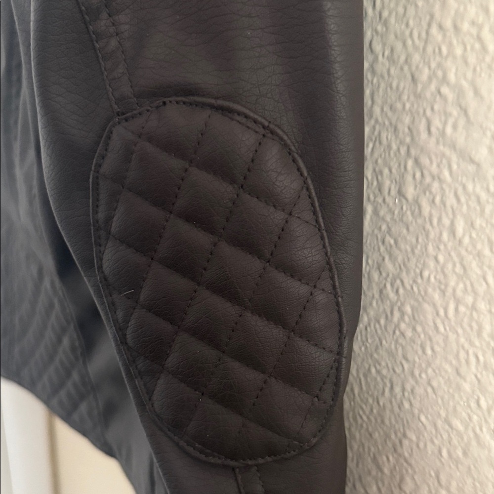 Celebrity Pink Dark Brown Leather Jacket with Faux Fur Collar - Picture 6 of 6